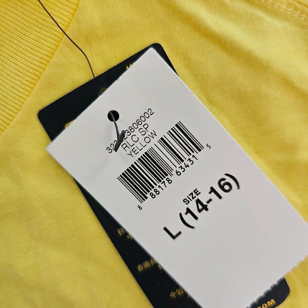 Polo Ralph Lauren Kid's Boys Yellow V-Neck Short Sleeves T-Shirt Size Large - Picture 8 of 10